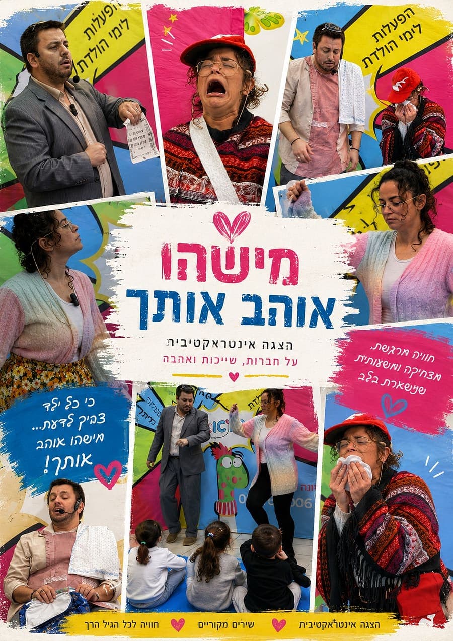 פוסטר ההצגה ״מישהו אוהב אותך מר האצ׳!״ — אלעד יעקובוביץ׳ ורונה הדס · תיאטרונה